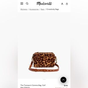 Madewell The Transport Camera Bag: Calf Hair Edition leopard truffle